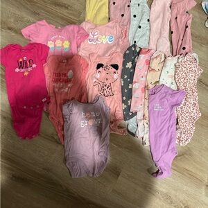Girls 6-9 mo Onesie Set of 17